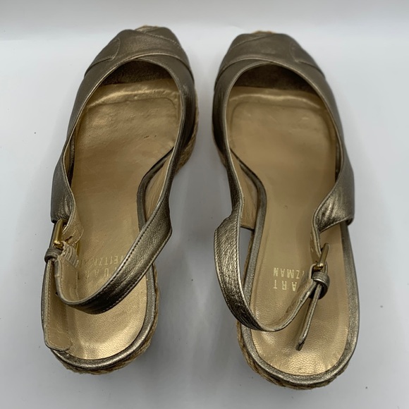 Stuart Weitzman Women’s Espadrille Slingback Wedge Sandals size 7.5 - Picture 4 of 9